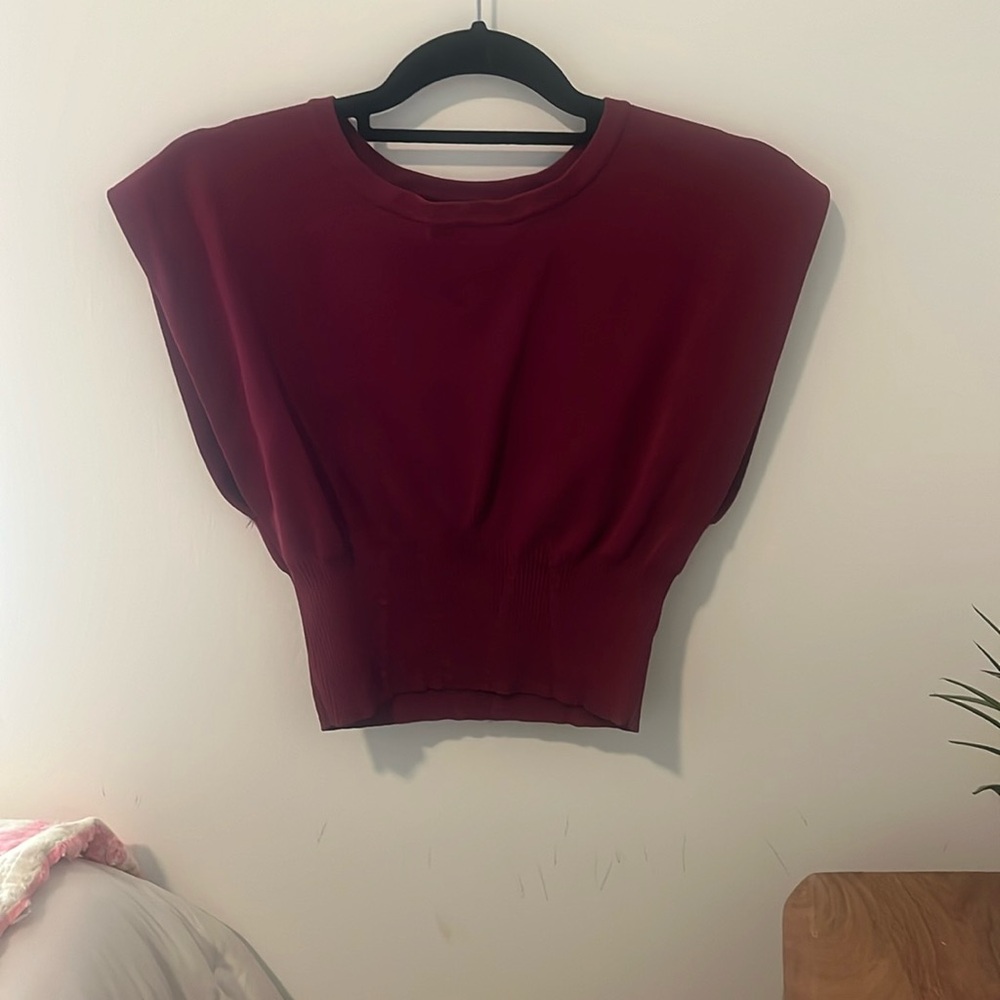 Maroon dress crop
